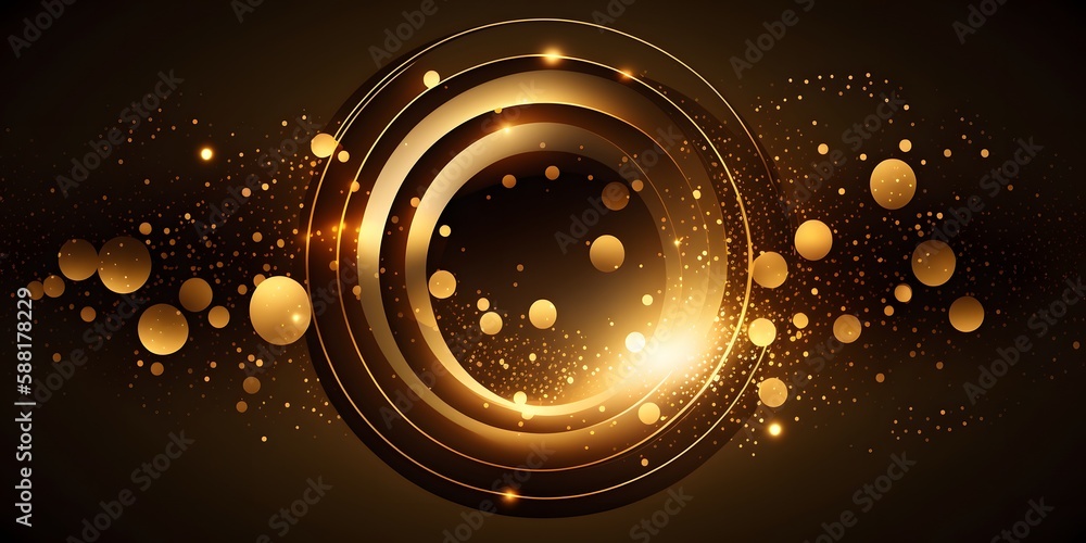 Obraz premium abstract background with glowing circles created using AI Generative Technology