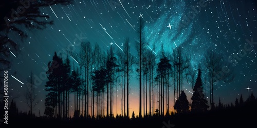 background with stars created using AI Generative Technology