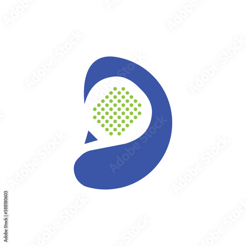 The logo design is the racket tennis ball