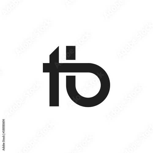 The logo design is combination letter t and b