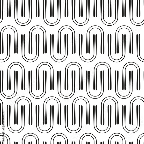 Abstract U Shape Seamless Vector Repeat Pattern