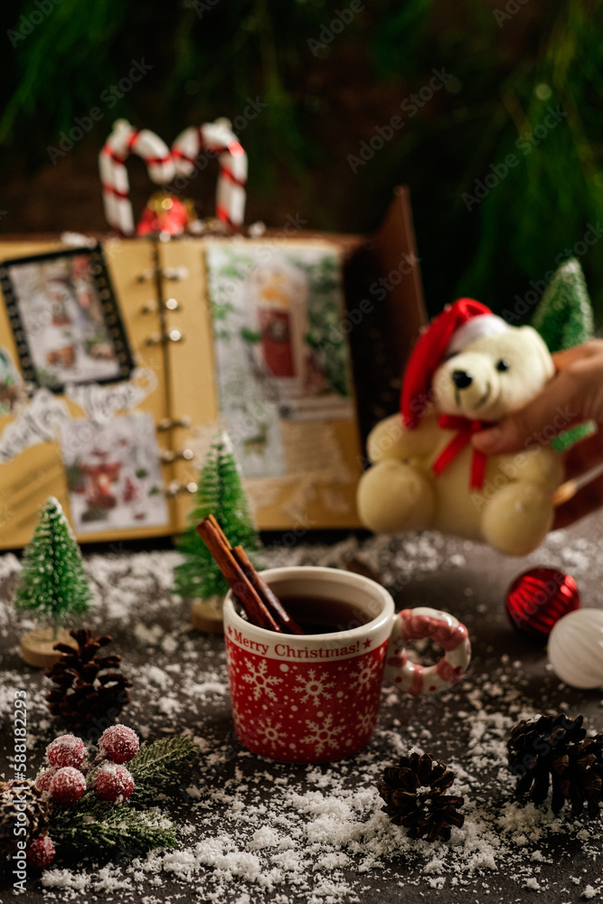 still life in christmas and winter concept
