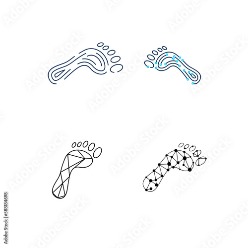 Wallpaper Mural Digital Footprint logo icon design illustration template Torontodigital.ca