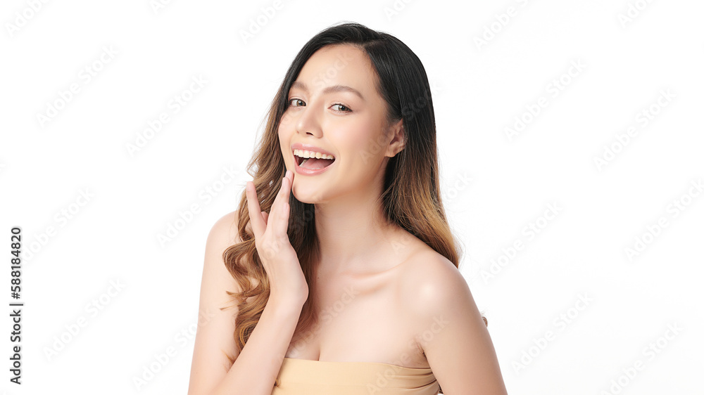 Beautiful young asian woman with clean fresh skin on white background, Face care, Facial treatment, Cosmetology, beauty and spa, Asian women portrait. Beautiful young asian woman with clean fresh skin on white background, Face care, Facial treatment, Cosmetology, beauty and spa, Asian women portrait.