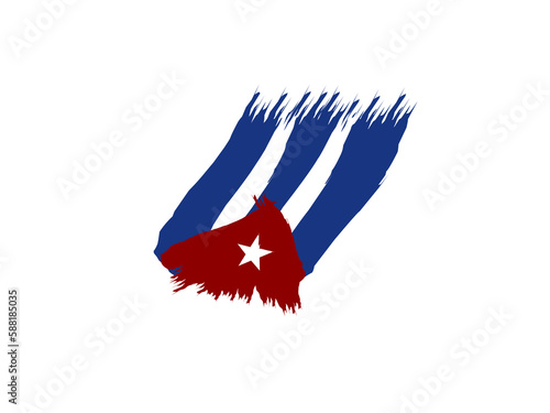 cuba flag icon, illustration of national flag design with elegance concept