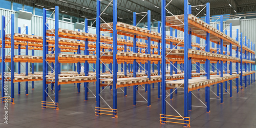 Warehouse interior. Empty s...