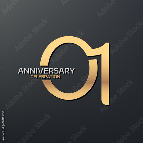 1st Anniversary logotype design