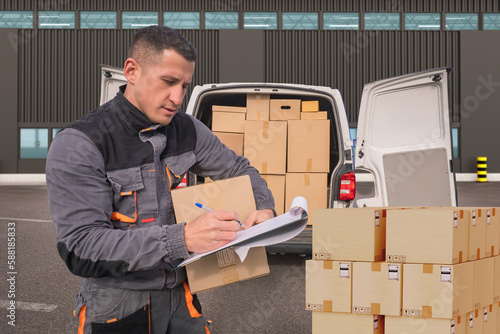 Male courier. Delivery guy....