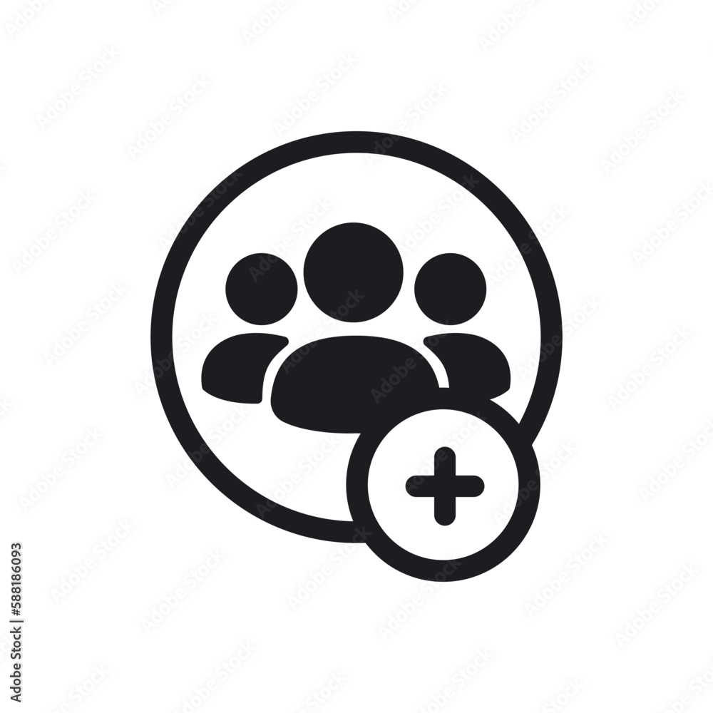 Addition of people icon Addition of people icon