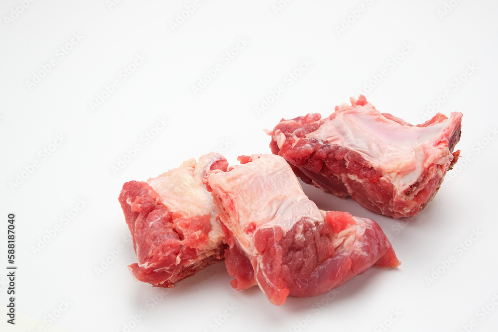 Raw beef ribs (daging iga sapi), food preparation. Raw beef ribs (daging iga sapi), food preparation.