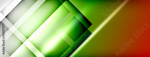 Light and shadow squares and lines abstract background
