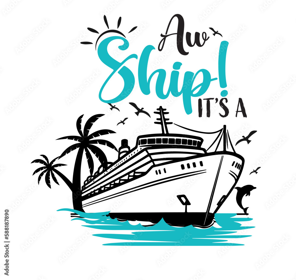 Aw Ship It's A Birthday Trip SVG, custom name frame cruise svg png ...