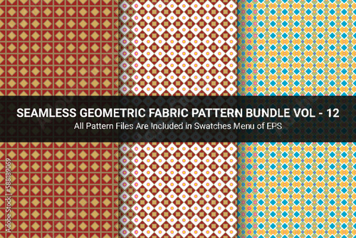 Seamless geometric fabric pattern bundle vol - 12