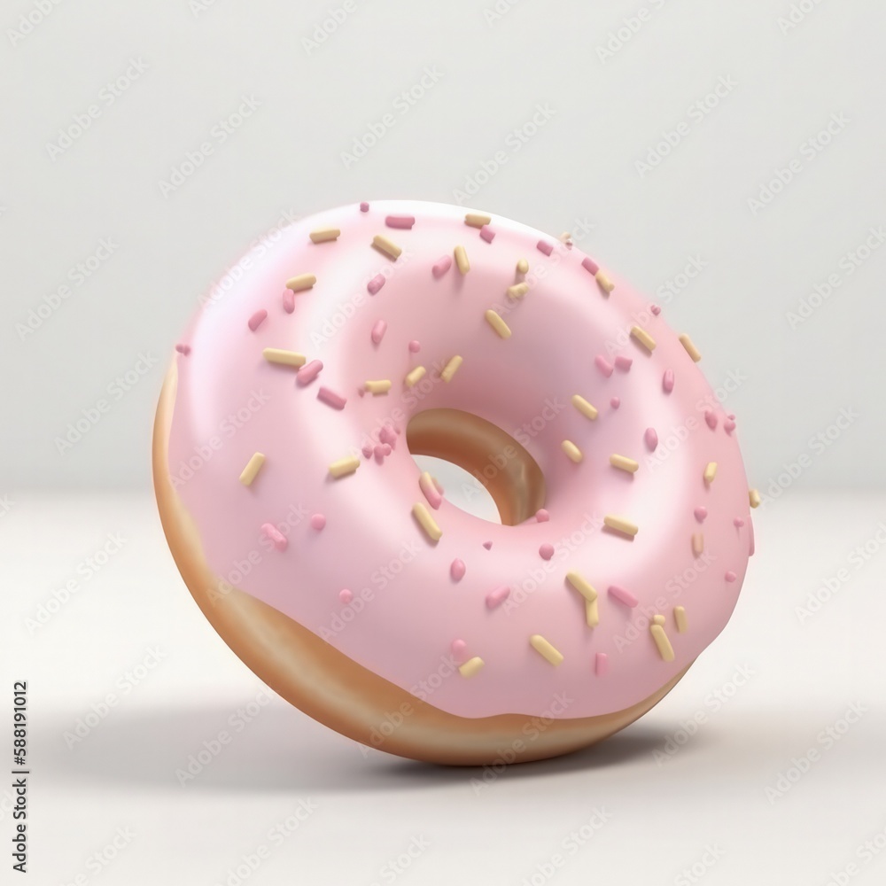 donut isolated on white background, generative ai donut isolated on white background, generative ai