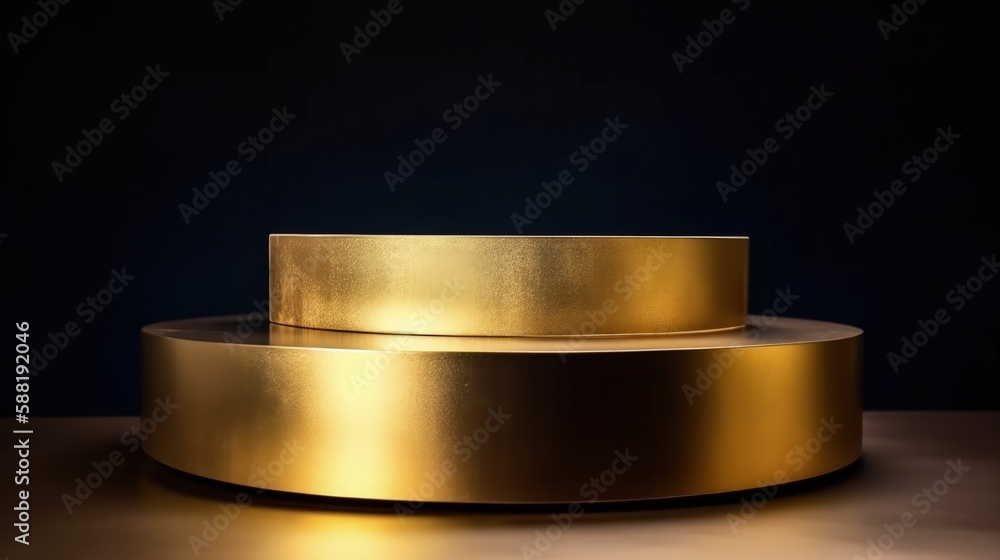 Gold podium product advertising, generative ai Gold podium product advertising, generative ai