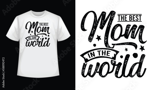 lettering Mom T-shirt Design Template