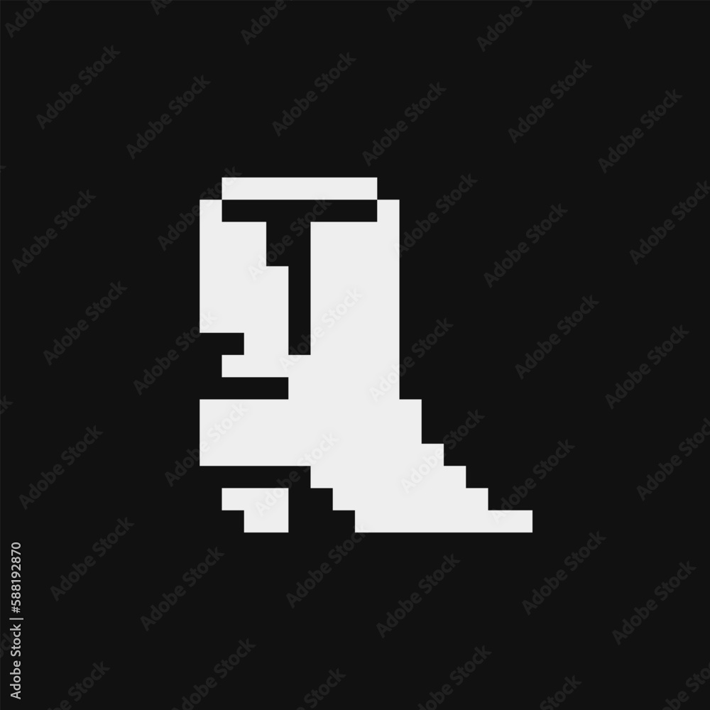 Woman's boot, shoe. Pixel art shoes icon set. Women's accessories. Isolated vector illustration. Design for stickers, logo, embroidery, mobile app. Woman's boot, shoe. Pixel art shoes icon set. Women's accessories. Isolated vector illustration. Design for stickers, logo, embroidery, mobile app.