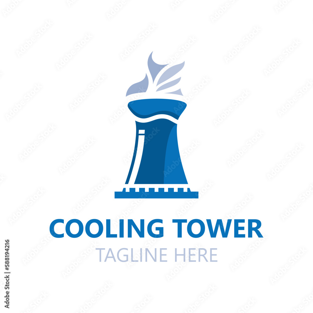 Cooling Tower logo image design, energy industry station vector Cooling Tower logo image design, energy industry station vector