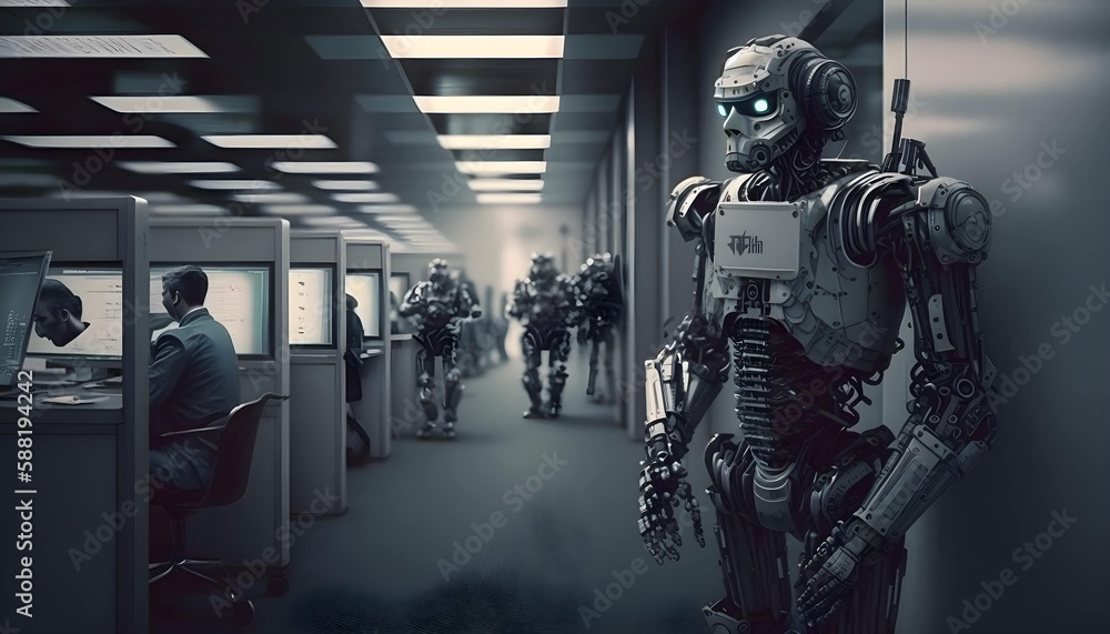 AI to take away human jobs. Generative AI. AI to take away human jobs. Generative AI.