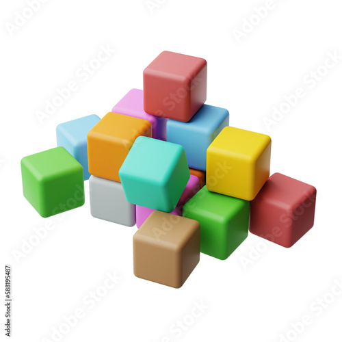 Cube 3d illustration