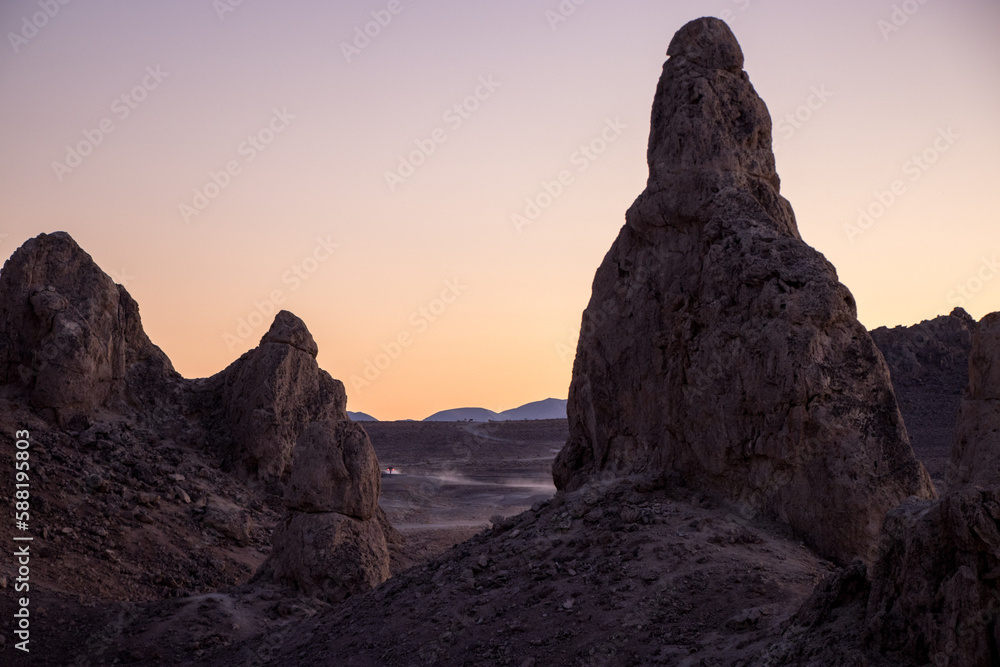 Sunset at the Trona Pinnacles