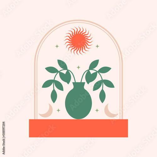 abstract bohemian gypsy doddle vector illustration