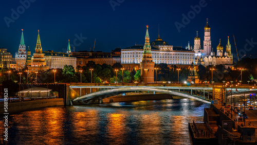 Fotografía Moscow Kremlin illuminated at night