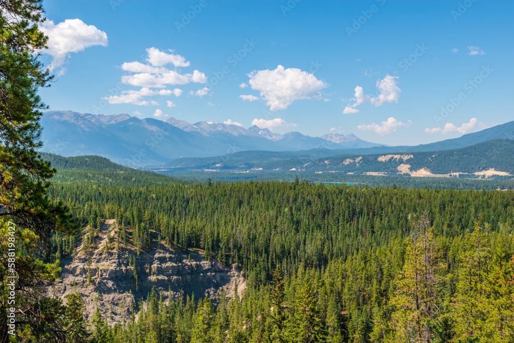 majestic mountains with forest foreground in Vancouver, Canada, North America.