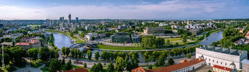 Panorama of the city of Vilnius, Lithuania