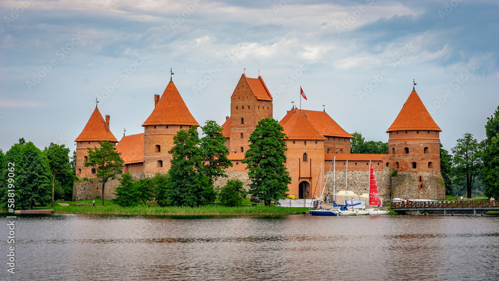Trakai, Lithuania - Historical Trakai Island Castle built in the 14th century