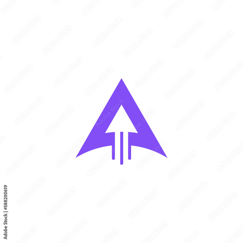 A Letter with Arrow Logo Template Illustration A Letter with Arrow Logo Template Illustration