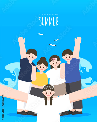 Spring and Summer outdoor Illustration
