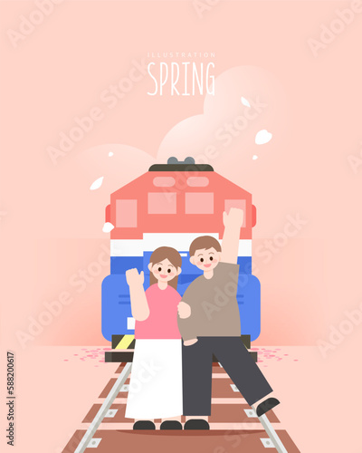 Spring and Summer outdoor Illustration