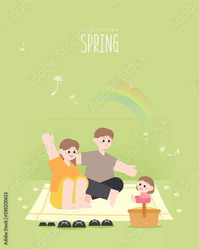 Spring and Summer outdoor Illustration