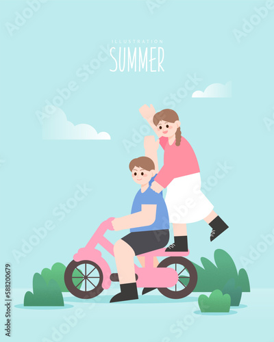Spring and Summer outdoor Illustration