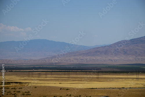 Arriving in the San Joaquin Valley after passing through the Tehachapi Mountains north of Los Angeles