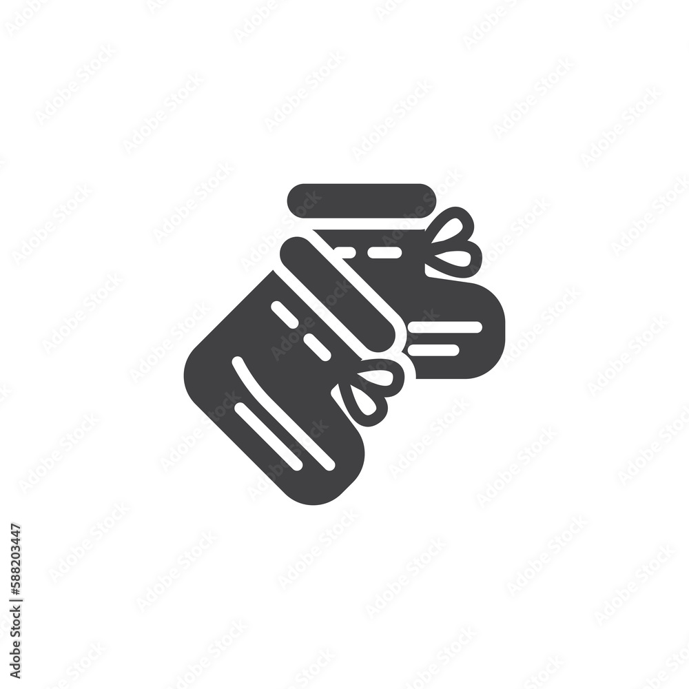 Baby bootee vector icon Baby bootee vector icon
