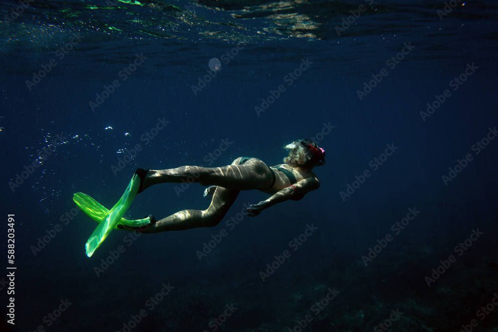 Fototapeta premium shooting underwater