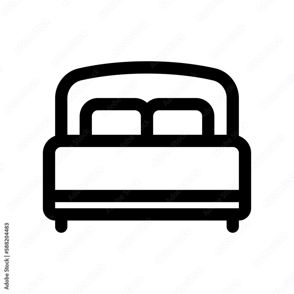 Editable double bed vector icon. Part of a big icon set family. Perfect for web and app interfaces, presentations, infographics, etc Editable double bed vector icon. Part of a big icon set family. Perfect for web and app interfaces, presentations, infographics, etc