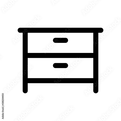 Editable nightstand, drawer, cabinet vector icon. Part of a big icon set family. Perfect for web and app interfaces, presentations, infographics, etc