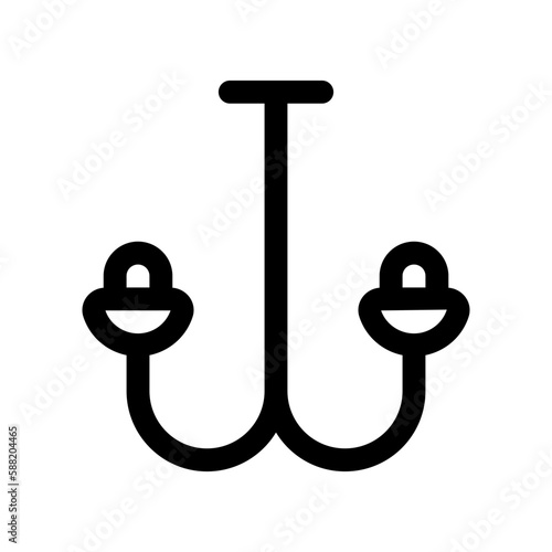 Editable chandelier vector icon. Part of a big icon set family. Perfect for web and app interfaces, presentations, infographics, etc