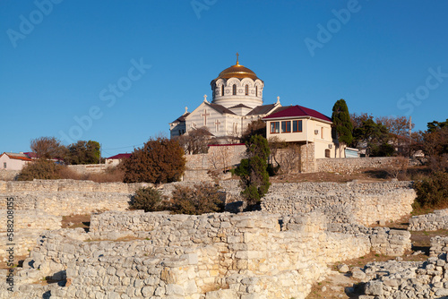 Vladimirsky Cathedral in Chersonese, Sevastopol, Crimea photo