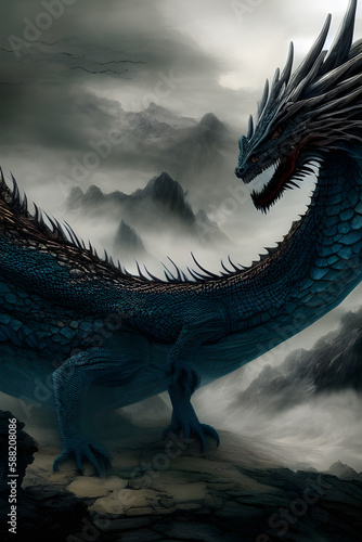 Legendary Animal Dragon By AI Generator © TaiHoan