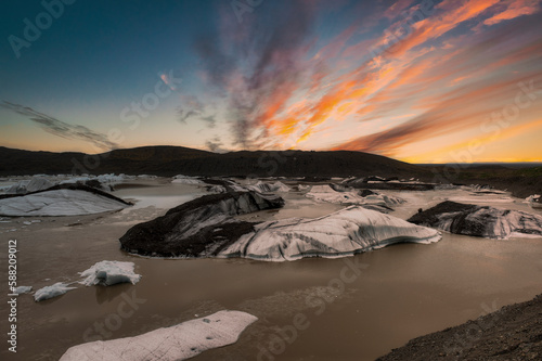 Svínafellsjökull is an outlet glacier of Vatnajökull. Iceland photo