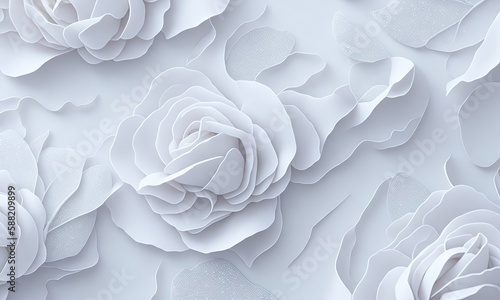 white rose petals ai generative © Ahmad