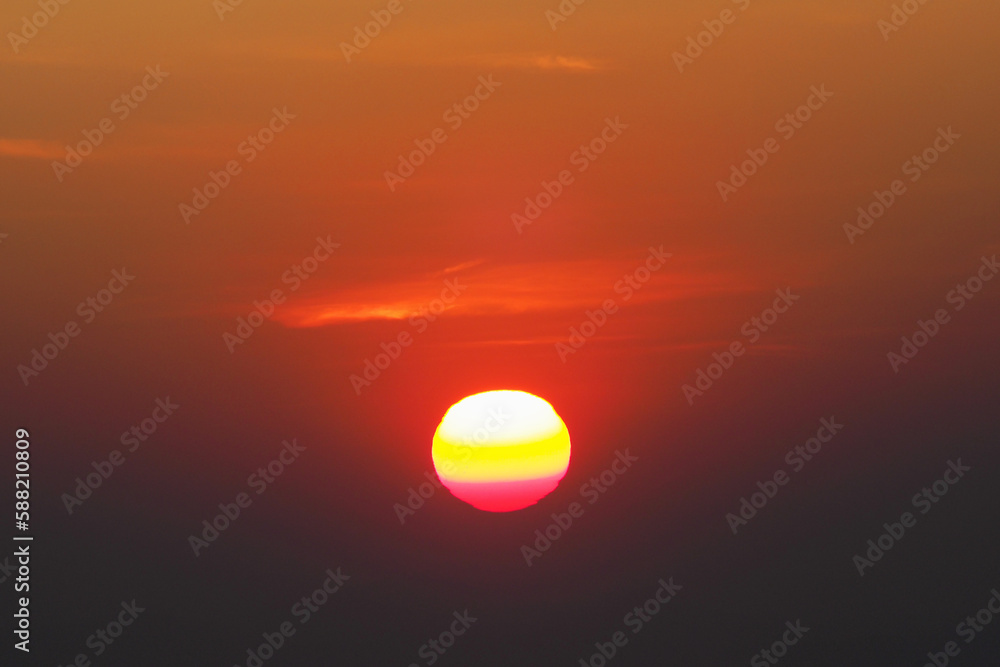 A beautiful view of the sunset on sky A beautiful view of the sunset on sky