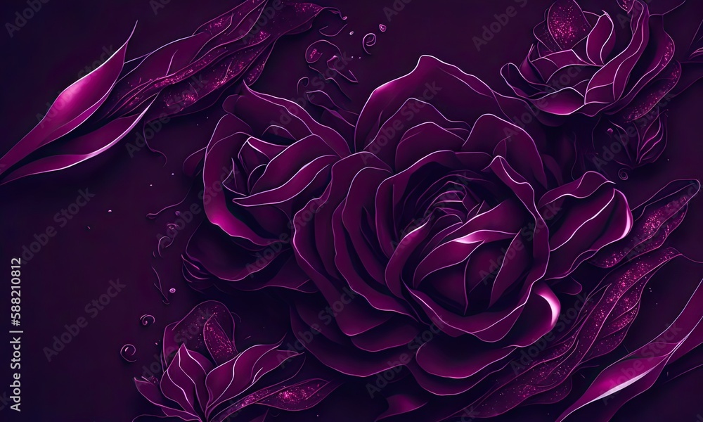 Obraz premium pink rose background ai generative