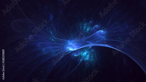 3D rendering abstract colorful fractal light background