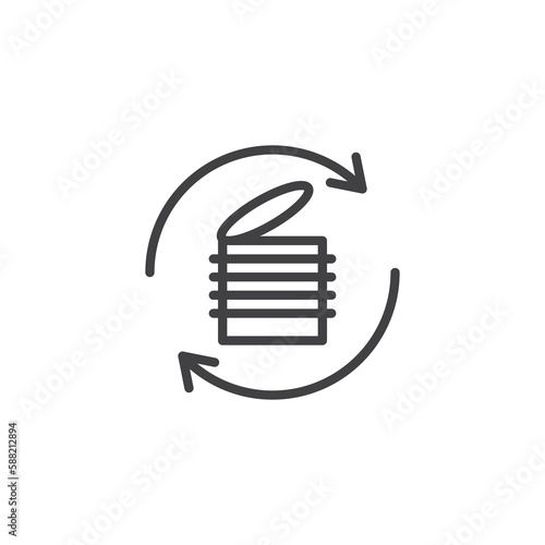 Metal Waste line icon