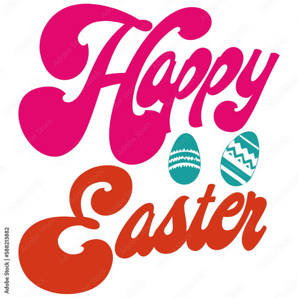 Retro Easter T-shirt Design, Vector Retro Easter T-shirt Design, Vector